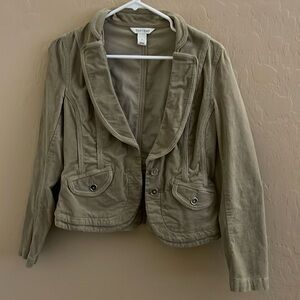 White House Black Market Women’s Khaki Utility Jacket Size 4